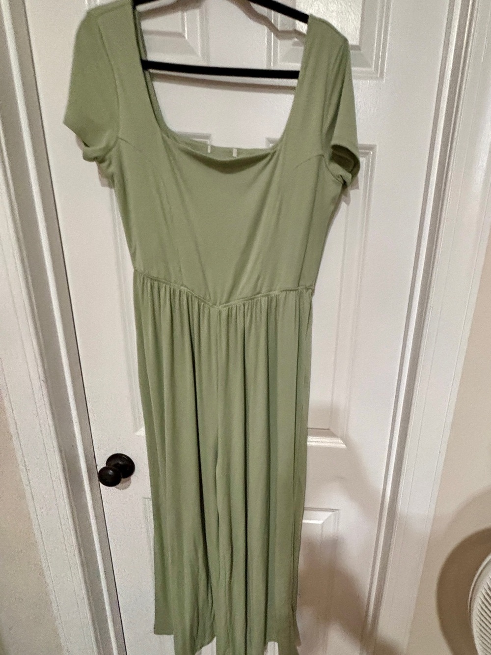 Women’s Sage Green Short Sleeve Maxi Jumpsuit